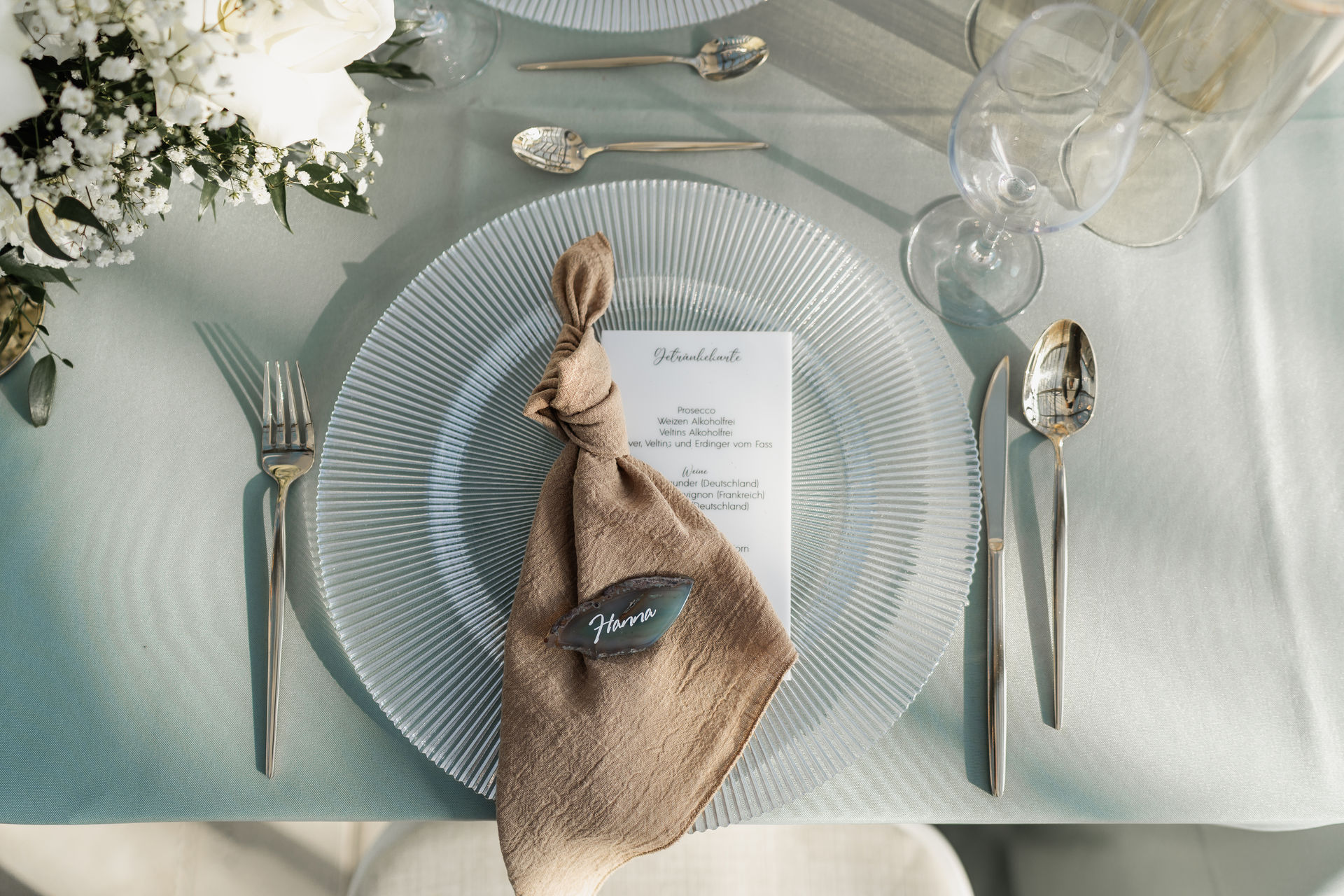 Tischdekoration, Gedeck Hochzeitsplaner in Bayern